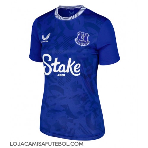 Camisa de Futebol Everton Equipamento Principal Mulheres 2024-25 Manga Curta